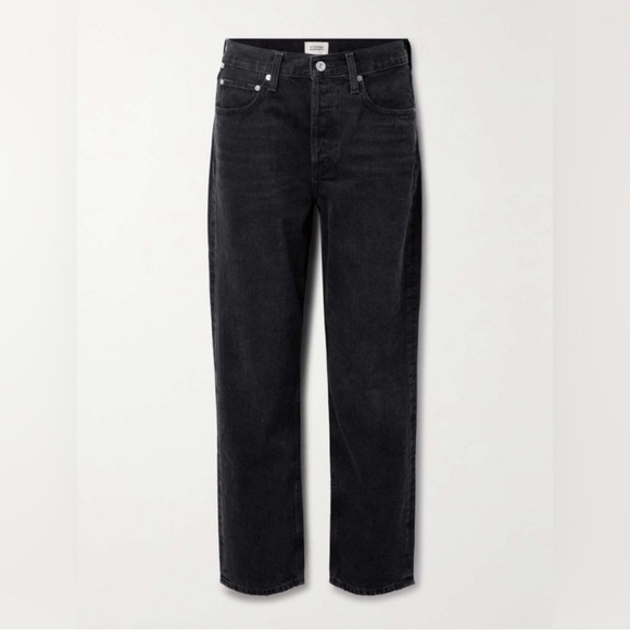 Citizens Of Humanity Neve Low Slung Relaxed Jeans Women 30 Obsidian Black - Picture 4 of 11